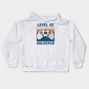 Level 02 unclocked funny gamer unclocked Kids Hoodie